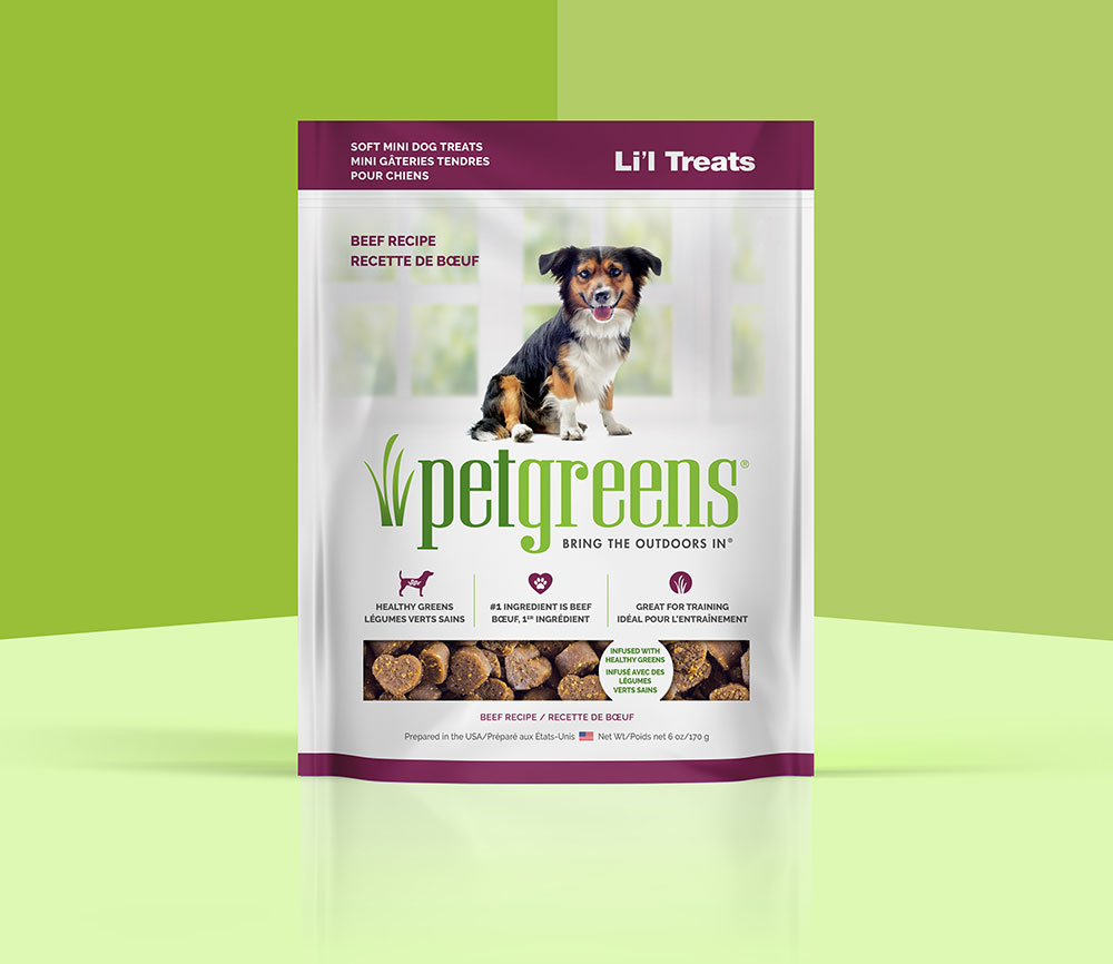 beef dog treats package